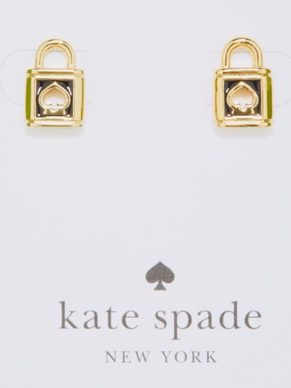 Kate Spade Padlock Stud Earrings NIB - Picture 4 of 4